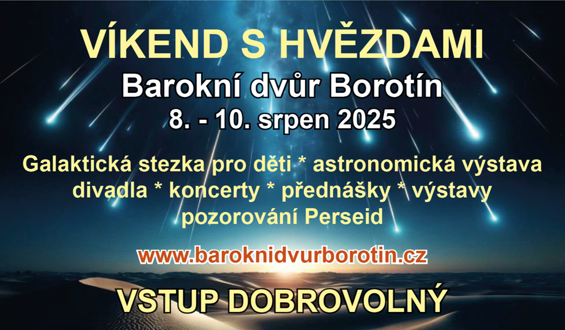 VÍKEND S HVĚZDAMI (pátek 8.8. - neděle 10.8.2025)