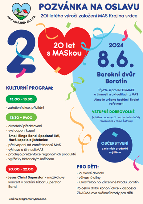 MAS Krajina srdce slaví 20 let od svého založení 